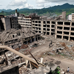 **Prompt:**  Ruined cityscape of Marawi after the battle, showing destroyed buildings and debris.  Focus on the scale of the destruction and the impact on the urban environment.