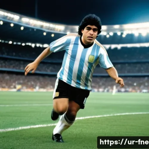 아르헨티나 디에고 마라도나 사망 사건 - A dynamic and detailed portrait of Diego Maradona in his iconic Argentina national football team jer...